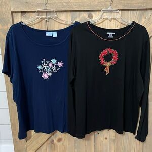 2 holiday women’s tops